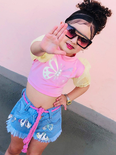 • Conjunto menina blogueira borboleta