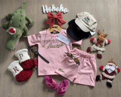 • Conjunto Lala Camiseta + Bermuda (Rosa) na internet