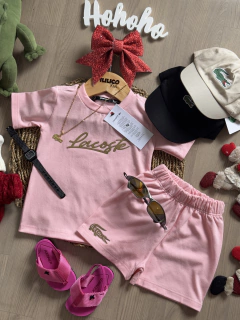 Imagem do • Conjunto Lala Camiseta + Bermuda (Rosa)