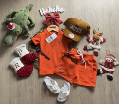 • Conjunto Lala Camiseta + Bermuda (Laranja)
