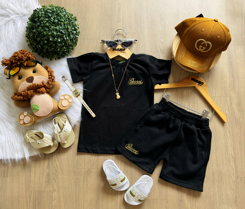•. CONJUNTO GUCCI CAMISETA + BERMUDA