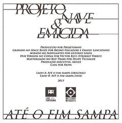 Projeto Nave & Emicida ‎– Até O Fim Sampa - comprar online