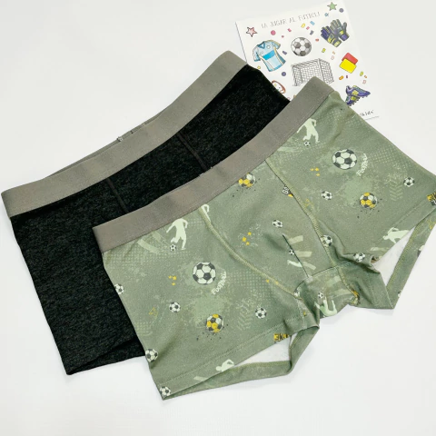 Boxer Futbol VERDE Pre Teen (pack x 2)
