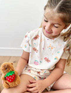 Pijama Capybara Manga corta - comprar online