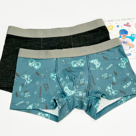 Boxer Play AZUL Pre Teen (pack x 2)