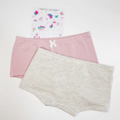 Culotte ROSA VINTAGE /MELANGE Pre-Teen (pack x 2)