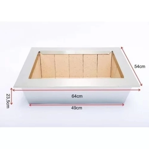Braseiro Carvão Churrasqueira Medidas 50x40 cm Aço Inox 430