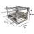 Suporte Bancada Churrasqueira 70x51,5 Aço Inox Pantheon Cod. 913A 60F ESP - comprar online