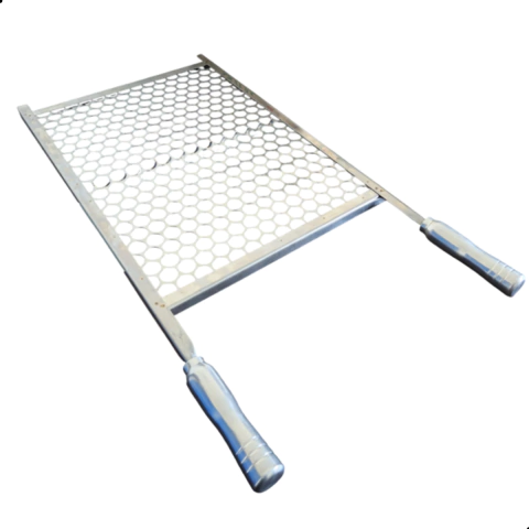 Grelha Para Churrasco Em Aço Inox 35x48cm Tela Moeda