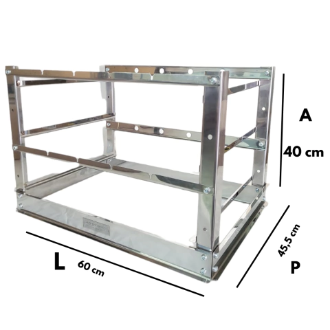 Suporte Grill Churrasqueira 60x45,5cm Aço Inox - comprar online