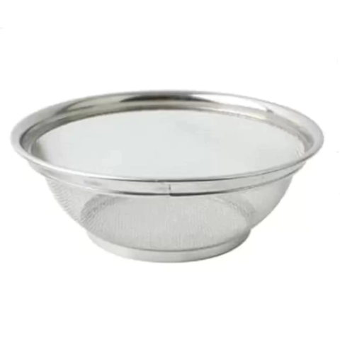Escorredor De Alimentos Massas Legumes Metal Top Chef 28cm Cor Inox
