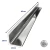 Kit 4 Cantoneiras Perfil L em Aço Inox 20x20mm 40cm Acabamento Escada Porta Bancada Churrasqueira - comprar online
