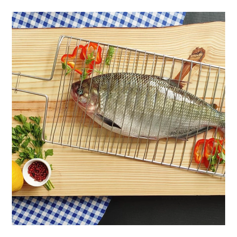 Grelha Dupla Churrasco Peixe Frango Grande - comprar online