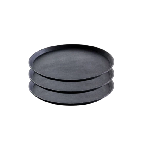 Kit 3 Bandejas Antiderrapantes para Garçom Bares Restaurantes 40cm