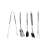 Kit 5 Utensílios para Churrasco em Aço Inox para Manusear e Preparar Carnes Grill Churrasqueira Garfo Pincel Cozinha