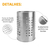 Porta Talheres Escorredor Redondo Inox Escovado Grande na internet