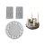 Molde Silicona 12 Casitas Corazones Con Base Yeso Resina Blanco
