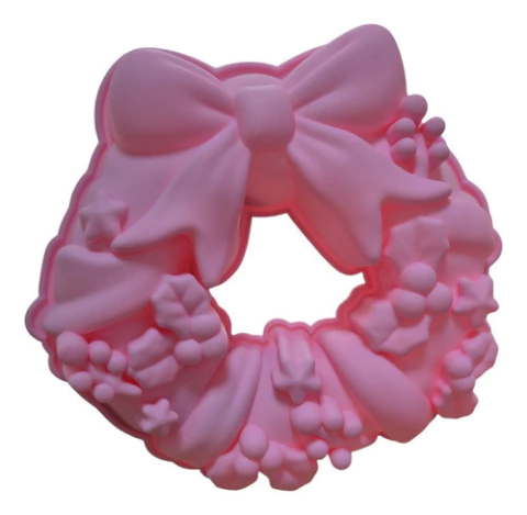 Molde Silicona Corona Navideña Navidad Torta Chocolate Velas