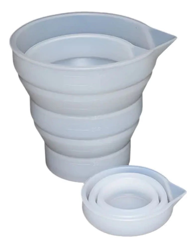 Vaso Jarra Silicona Medidor Plegable 500ml Resina Cemento