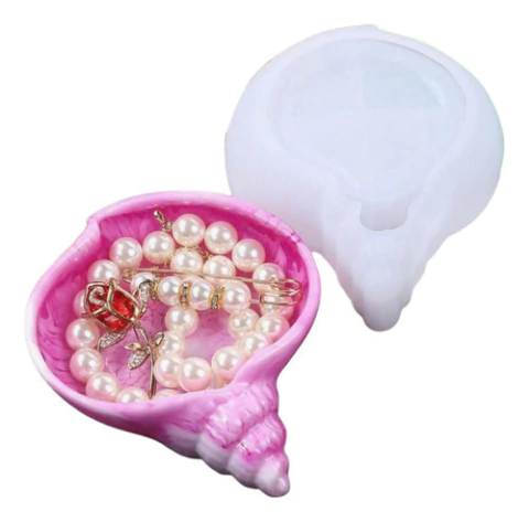 Molde Silicona Bandeja Cuenco Caracol Para Resina Cemento