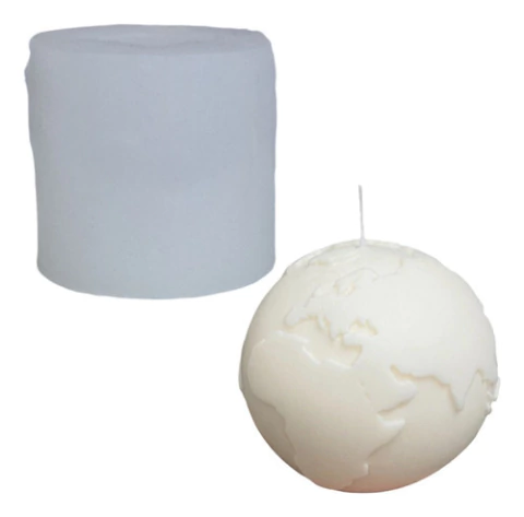 Molde Silicona Para Vela Planeta Tierra Mundo Yeso