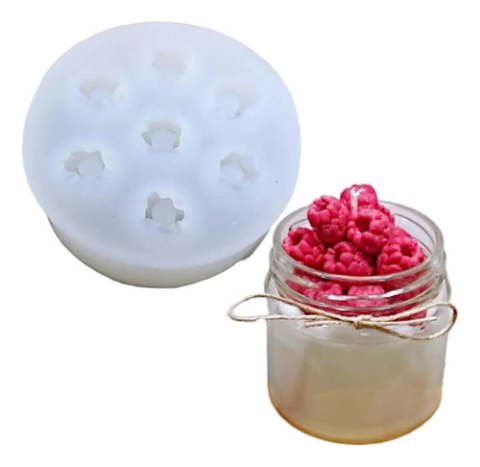 Molde Silicona Fruta Frambuesa Fondant Velas Porcelana