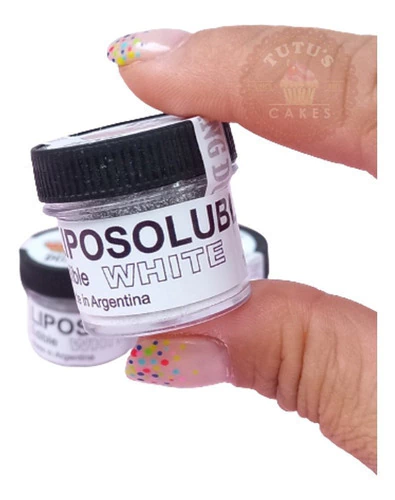 Colorante Comestible En Polvo Liposoluble Blanco King Dust