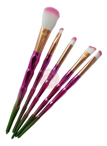 Set X5 Pincel Y Brocha Tornasol Colorante Polvo Reposteria