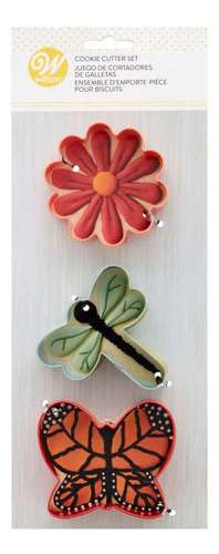 Set X3 Cortantes Primavera Libelula Galleta Fondant Wilton