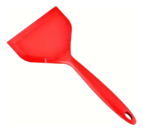 Espatula Pala De Silicona Utensilio Roja Cocina Reposteria