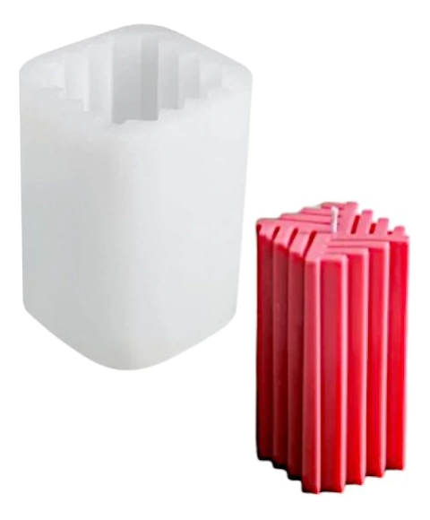 Molde Silicona Velon Cuadrado Geometrico 8cm Vela