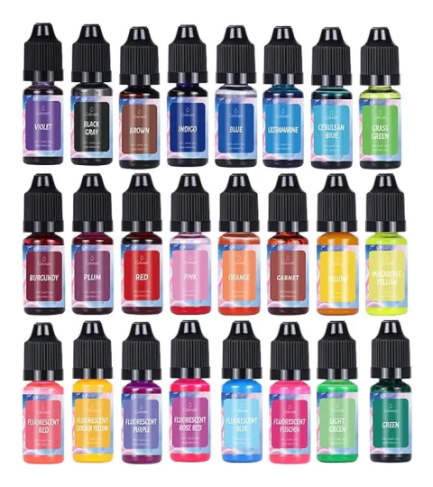 Set X24 Pigmentos Colorantes Concentrados Velas Jabones 10ml