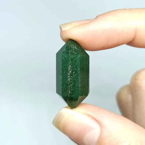 Ponta Quartzo Verde Biterminada 2,5cm