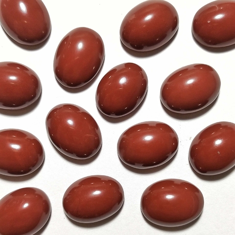 Jaspe Vermelho Oval 1,6cm