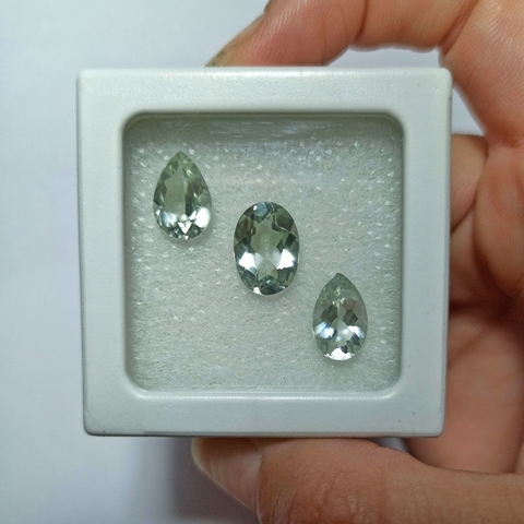 Lote de Prasiolita Facetada 01