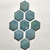 Agua Marinha Hexagonal 10mm