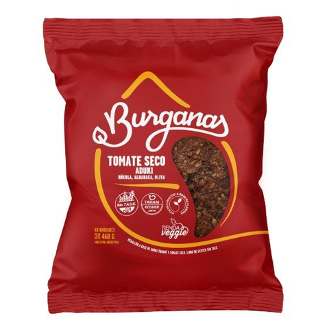 Hamburguesa de Tomate Seco + Aduki 4U x 460gr - BURGANAS - comprar online