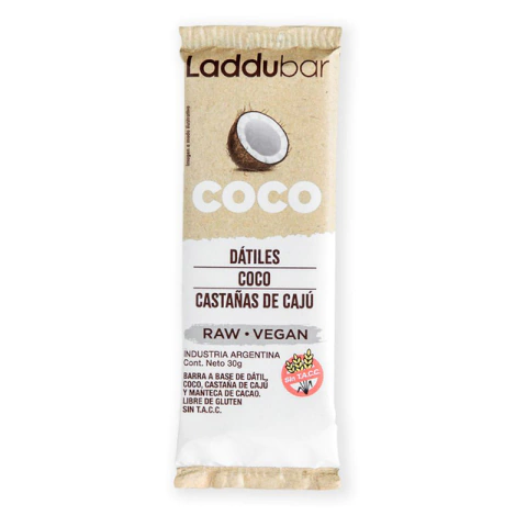 Barras COCO Dátiles Coco Cajú x 30gr Sin Tacc/Kosher - LADDUBAR
