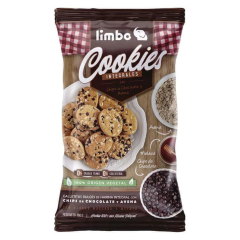 Galletitas Integrales con Chips de Chocolate y Avena x 160 gr - LIMBO