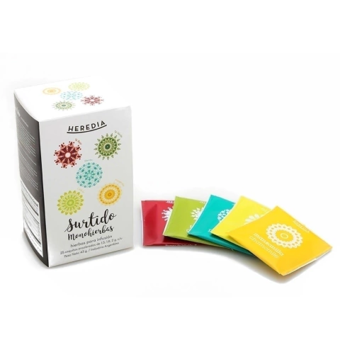 Té Surtido Monohierbas x 20 saquitos - HEREDIA