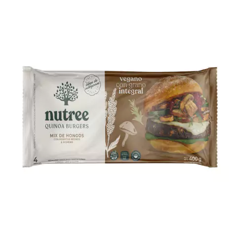 Quinoa Burger y Mix de Hongos x 400 gr (4u) - NUTREE