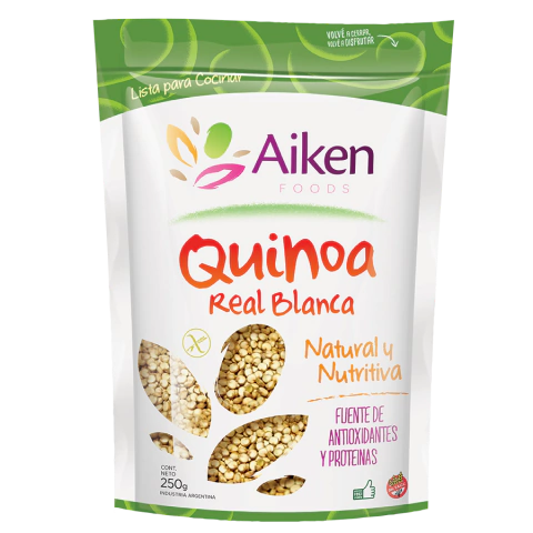 Quinoa Real Blanca Prelavada x 250 gr SIN TACC - AIKEN FOODS