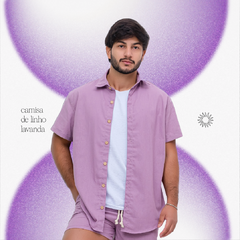 Camisa Linho Lavanda - comprar online