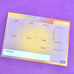 PLANNER SEMANAL A4 - CREER PARA CREAR