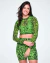 Ultrabright Long Sleeve Mesh Crop Top