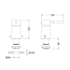 MONOCOMANDO BIDET GENEBRE TAU - comprar online