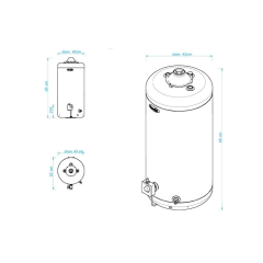 TERMOTANQUE ESCORIAL 80 L GAS DE COLGAR - comprar online