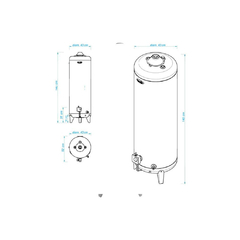TERMOTANQUE ESCORIAL 120 L GAS DE PIE - comprar online