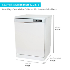 LAVAVAJILLAS DREAN 12 CUBIERTOS DISH 12.2 LTB - comprar online