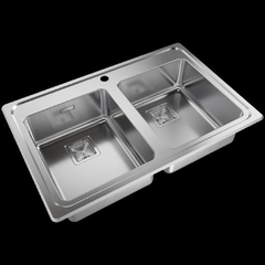 PILETA JOHNSON ACERO QUADRA Q084 - comprar online